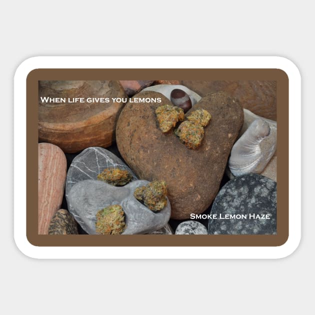 Smoke Lemon Haze - Weed Design Sticker by MrGreenGenes420